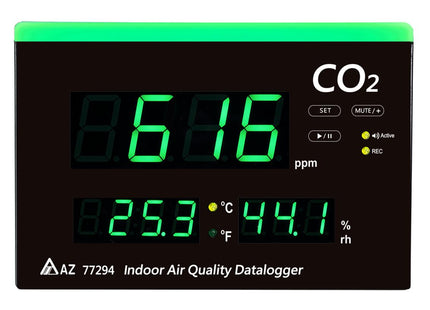 AZ Large Display CO2 Temperature and %RH Monitor with Datalogging